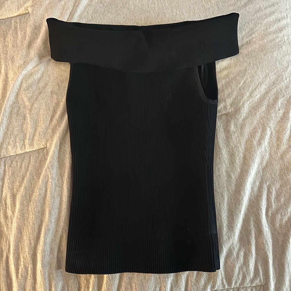 Babaton Black Sculpt Knit Top